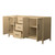 Wyndham Elan 66 Inch Double Bathroom Vanity in White Oak, No Countertop, No Sink, Matte Black Trim - WCH717166DHBCXSXXMXX