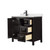 Wyndham Daria 36 Inch Single Bathroom Vanity in Dark Espresso, Giotto Quartz Countertop, Undermount Square Sink (1-Hole), Matte Black Trim - WCV252536SEBGTUNSMXX Wyndham Daria 36 Inch Single Bathroom Vanity in Dark Espresso, Giotto Quartz Countertop, Undermount Square Sink (1-Hole), Matte Black Trim - WCV252536SEBGTUNSMXX