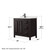 Wyndham Daria 36 Inch Single Bathroom Vanity in Dark Espresso, Giotto Quartz Countertop, Undermount Square Sink (1-Hole), Matte Black Trim - WCV252536SEBGTUNSMXX Wyndham Daria 36 Inch Single Bathroom Vanity in Dark Espresso, Giotto Quartz Countertop, Undermount Square Sink (1-Hole), Matte Black Trim - WCV252536SEBGTUNSMXX