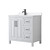 Wyndham Daria 36 Inch Single Bathroom Vanity in White, White Quartz Countertop, Undermount Square Sink (1-Hole), Matte Black Trim - WCV252536SWBWQUNSMXX