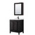 Wyndham Daria 30 Inch Single Bathroom Vanity in Dark Espresso, Giotto Quartz Countertop, Undermount Square Sink (1-Hole), Matte Black Trim, Medicine Cabinet - WCV252530SEBGTUNSMED