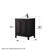 Wyndham Daria 30 Inch Single Bathroom Vanity in Dark Espresso, White Quartz Countertop, Undermount Square Sink (1-Hole), Matte Black Trim, Medicine Cabinet - WCV252530SEBWQUNSMED
