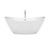 Wyndham Dorrit 66 Inch Freestanding Bathtub in White with Floor Mounted Faucet, Drain and Overflow Trim in Polished Chrome - WCBTE652066ATP11PC