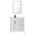Wyndham Daria 36 Inch Single Bathroom Vanity in White, Giotto Quartz Countertop, Undermount Square Sink (1-Hole), Matte Black Trim, 24 Inch Mirror - WCV252536SWBGTUNSM24 Wyndham Daria 36 Inch Single Bathroom Vanity in White, Giotto Quartz Countertop, Undermount Square Sink (1-Hole), Matte Black Trim, 24 Inch Mirror - WCV252536SWBGTUNSM24