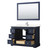 Wyndham Avery 48 Inch Single Bathroom Vanity in Dark Blue, Carrara Cultured Marble Countertop, Undermount Square Sink, Polished Chrome Trim, 46 Inch Mirror - WCV232348SBCC2UNSM46