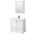 Wyndham Deborah 36 Inch Single Bathroom Vanity in White, Giotto Quartz Countertop, Undermount Square Sink (1-Hole), Matte Black Trim, Medicine Cabinet - WCS202036SWBGTUNSMED Wyndham Deborah 36 Inch Single Bathroom Vanity in White, Giotto Quartz Countertop, Undermount Square Sink (1-Hole), Matte Black Trim, Medicine Cabinet - WCS202036SWBGTUNSMED