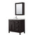 Wyndham Daria 36 Inch Single Bathroom Vanity in Dark Espresso, Giotto Quartz Countertop, Undermount Square Sink (1-Hole), Polished Chrome Trim, Medicine Cabinet - WCV252536SDEGTUNSMED Wyndham Daria 36 Inch Single Bathroom Vanity in Dark Espresso, Giotto Quartz Countertop, Undermount Square Sink (1-Hole), Polished Chrome Trim, Medicine Cabinet - WCV252536SDEGTUNSMED