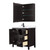 Wyndham Daria 36 Inch Single Bathroom Vanity in Dark Espresso, White Quartz Countertop, Undermount Square Sink (1-Hole), Matte Black Trim, Medicine Cabinet - WCV252536SEBWQUNSMED Wyndham Daria 36 Inch Single Bathroom Vanity in Dark Espresso, White Quartz Countertop, Undermount Square Sink (1-Hole), Matte Black Trim, Medicine Cabinet - WCV252536SEBWQUNSMED
