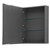 Wyndham Daria 36 Inch Single Bathroom Vanity in Dark Gray, White Quartz Countertop, Undermount Square Sink (1-Hole), Matte Black Trim, Medicine Cabinet - WCV252536SGBWQUNSMED