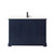 Wyndham Avery 48 Inch Single Bathroom Vanity in Dark Blue, White Quartz Countertop, Undermount Square Sink (1-Hole), Matte Black Trim - WCV232348SBBWQUNSMXX