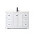Wyndham Avery 48 Inch Single Bathroom Vanity in White, White Quartz Countertop, Undermount Square Sink (1-Hole), Matte Black Trim - WCV232348SWBWQUNSMXX