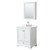 Wyndham Deborah 30 Inch Single Bathroom Vanity in White, White Quartz Countertop, Undermount Square Sink (3-Hole), Polished Chrome Trim, Medicine Cabinet - WCS202030SWHWQUS3MED Wyndham Deborah 30 Inch Single Bathroom Vanity in White, White Quartz Countertop, Undermount Square Sink (3-Hole), Polished Chrome Trim, Medicine Cabinet - WCS202030SWHWQUS3MED