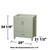 Wyndham Sheffield 30 inch Single Bathroom Vanity in Light Green, No Countertop, No Sink, Brushed Nickel Trim, Medicine Cabinet - WCS141430SLGCXSXXMED Wyndham Sheffield 30 inch Single Bathroom Vanity in Light Green, No Countertop, No Sink, Brushed Nickel Trim, Medicine Cabinet - WCS141430SLGCXSXXMED