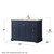 Wyndham Avery 48 Inch Single Bathroom Vanity in Dark Blue, Carrara Cultured Marble Countertop, Undermount Square Sink, Polished Chrome Trim - WCV232348SBCC2UNSMXX