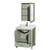 Wyndham Sheffield 30 inch Single Bathroom Vanity in Light Green, White Carrara Marble Countertop, Undermount Square Sink, Brushed Nickel Trim, Medicine Cabinet - WCS141430SLGCMUNSMED Wyndham Sheffield 30 inch Single Bathroom Vanity in Light Green, White Carrara Marble Countertop, Undermount Square Sink, Brushed Nickel Trim, Medicine Cabinet - WCS141430SLGCMUNSMED
