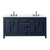 Wyndham Daria 72 Inch Double Bathroom Vanity in Dark Blue, White Quartz Countertop, Undermount Square Sinks (3-Hole), Matte Black Trim - WCV252572DBBWQUS3MXX
