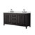 Wyndham Daria 72 Inch Double Bathroom Vanity in Dark Espresso, Giotto Quartz Countertop, Undermount Square Sinks (3-Hole), Matte Black Trim - WCV252572DEBGTUS3MXX