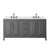 Wyndham Daria 72 Inch Double Bathroom Vanity in Dark Gray, Giotto Quartz Countertop, Undermount Square Sinks (3-Hole), Matte Black Trim - WCV252572DGBGTUS3MXX