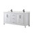 Wyndham Daria 72 Inch Double Bathroom Vanity in White, Giotto Quartz Countertop, Undermount Square Sinks (1-Hole), Matte Black Trim - WCV252572DWBGTUNSMXX