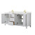 Wyndham Daria 72 Inch Double Bathroom Vanity in White, Giotto Quartz Countertop, Undermount Square Sinks (1-Hole), Brushed Gold Trim - WCV252572DWGGTUNSMXX