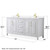 Wyndham Daria 72 Inch Double Bathroom Vanity in White, White Quartz Countertop, Undermount Square Sinks (1-Hole), Brushed Gold Trim - WCV252572DWGWQUNSMXX