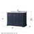 Wyndham Avery 48 Inch Single Bathroom Vanity in Dark Blue, White Carrara Marble Countertop, Undermount Square Sink, Polished Chrome Trim - WCV232348SBCCMUNSMXX