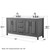 Wyndham Daria 72 Inch Double Bathroom Vanity in Dark Gray, White Quartz Countertop, Undermount Square Sinks (3-Hole), Matte Black Trim, 70 Inch Mirror - WCV252572DGBWQUS3M70