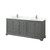 Wyndham Deborah 80 Inch Double Bathroom Vanity in Dark Gray, Giotto Quartz Countertop, Undermount Square Sinks (1-Hole), Polished Chrome Trim - WCS202080DKGGTUNSMXX