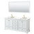Wyndham Deborah 72 Inch Double Bathroom Vanity in White, White Quartz Countertop, Undermount Square Sinks (3-Hole), Brushed Gold Trim, 70 Inch Mirror - WCS202072DWGWQUS3M70 Wyndham Deborah 72 Inch Double Bathroom Vanity in White, White Quartz Countertop, Undermount Square Sinks (3-Hole), Brushed Gold Trim, 70 Inch Mirror - WCS202072DWGWQUS3M70