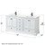Wyndham Deborah 72 Inch Double Bathroom Vanity in White, White Quartz Countertop, Undermount Square Sinks (1-Hole), Matte Black Trim, 24 Inch Mirrors - WCS202072DWBWQUNSM24 Wyndham Deborah 72 Inch Double Bathroom Vanity in White, White Quartz Countertop, Undermount Square Sinks (1-Hole), Matte Black Trim, 24 Inch Mirrors - WCS202072DWBWQUNSM24
