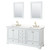 Wyndham Deborah 72 Inch Double Bathroom Vanity in White, White Quartz Countertop, Undermount Square Sinks (3-Hole), Brushed Gold Trim, 24 Inch Mirrors - WCS202072DWGWQUS3M24 Wyndham Deborah 72 Inch Double Bathroom Vanity in White, White Quartz Countertop, Undermount Square Sinks (3-Hole), Brushed Gold Trim, 24 Inch Mirrors - WCS202072DWGWQUS3M24