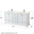Wyndham Deborah 72 Inch Double Bathroom Vanity in White, Giotto Quartz Countertop, Undermount Square Sinks (1-Hole), Polished Chrome Trim, 24 Inch Mirrors - WCS202072DWHGTUNSM24 Wyndham Deborah 72 Inch Double Bathroom Vanity in White, Giotto Quartz Countertop, Undermount Square Sinks (1-Hole), Polished Chrome Trim, 24 Inch Mirrors - WCS202072DWHGTUNSM24