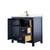 Wyndham Daria 36 Inch Single Bathroom Vanity in Dark Blue, Carrara Cultured Marble Countertop, Undermount Square Sink, Brushed Gold Trim - WCV252536SBLC2UNSMXX Wyndham Daria 36 Inch Single Bathroom Vanity in Dark Blue, Carrara Cultured Marble Countertop, Undermount Square Sink, Brushed Gold Trim - WCV252536SBLC2UNSMXX