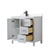 Wyndham Daria 36 Inch Single Bathroom Vanity in White, Carrara Cultured Marble Countertop, Undermount Square Sink, Matte Black Trim - WCV252536SWBC2UNSMXX