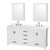 Wyndham Sheffield 72 Inch Double Bathroom Vanity in White, White Quartz Countertop, Undermount Square Sinks (3-Hole), Brushed Chrome Trim, Medicine Cabinets - WCS141472DWHWQUS3MED Wyndham Sheffield 72 Inch Double Bathroom Vanity in White, White Quartz Countertop, Undermount Square Sinks (3-Hole), Brushed Chrome Trim, Medicine Cabinets - WCS141472DWHWQUS3MED