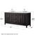 Wyndham Daria 72 Inch Double Bathroom Vanity in Dark Espresso, Giotto Quartz Countertop, Undermount Square Sinks (3-Hole), Polished Chrome Trim, Medicine Cabinets - WCV252572DDEGTUS3MED Wyndham Daria 72 Inch Double Bathroom Vanity in Dark Espresso, Giotto Quartz Countertop, Undermount Square Sinks (3-Hole), Polished Chrome Trim, Medicine Cabinets - WCV252572DDEGTUS3MED