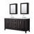 Wyndham Daria 72 Inch Double Bathroom Vanity in Dark Espresso, White Quartz Countertop, Undermount Square Sinks (3-Hole), Polished Chrome Trim, Medicine Cabinets - WCV252572DDEWQUS3MED Wyndham Daria 72 Inch Double Bathroom Vanity in Dark Espresso, White Quartz Countertop, Undermount Square Sinks (3-Hole), Polished Chrome Trim, Medicine Cabinets - WCV252572DDEWQUS3MED