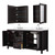 Wyndham Daria 72 Inch Double Bathroom Vanity in Dark Espresso, White Quartz Countertop, Undermount Square Sinks (3-Hole), Polished Chrome Trim, Medicine Cabinets - WCV252572DDEWQUS3MED Wyndham Daria 72 Inch Double Bathroom Vanity in Dark Espresso, White Quartz Countertop, Undermount Square Sinks (3-Hole), Polished Chrome Trim, Medicine Cabinets - WCV252572DDEWQUS3MED