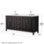 Wyndham Daria 72 Inch Double Bathroom Vanity in Dark Espresso, White Quartz Countertop, Undermount Square Sinks (3-Hole), Polished Chrome Trim, Medicine Cabinets - WCV252572DDEWQUS3MED Wyndham Daria 72 Inch Double Bathroom Vanity in Dark Espresso, White Quartz Countertop, Undermount Square Sinks (3-Hole), Polished Chrome Trim, Medicine Cabinets - WCV252572DDEWQUS3MED