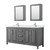 Wyndham Daria 72 Inch Double Bathroom Vanity in Dark Gray, Giotto Quartz Countertop, Undermount Square Sinks (1-Hole), Polished Chrome Trim, Medicine Cabinets - WCV252572DKGGTUNSMED Wyndham Daria 72 Inch Double Bathroom Vanity in Dark Gray, Giotto Quartz Countertop, Undermount Square Sinks (1-Hole), Polished Chrome Trim, Medicine Cabinets - WCV252572DKGGTUNSMED