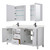 Wyndham Daria 72 Inch Double Bathroom Vanity in White, Giotto Quartz Countertop, Undermount Square Sinks (1-Hole), Matte Black Trim, Medicine Cabinets - WCV252572DWBGTUNSMED