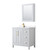 Wyndham Daria 36 Inch Single Bathroom Vanity in White, Carrara Cultured Marble Countertop, Undermount Square Sink, Brushed Gold Trim, Medicine Cabinet - WCV252536SWGC2UNSMED Wyndham Daria 36 Inch Single Bathroom Vanity in White, Carrara Cultured Marble Countertop, Undermount Square Sink, Brushed Gold Trim, Medicine Cabinet - WCV252536SWGC2UNSMED
