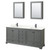 Wyndham Deborah 80 Inch Double Bathroom Vanity in Dark Gray, Giotto Quartz Countertop, Undermount Square Sinks (1-Hole), Matte Black Trim, Medicine Cabinets - WCS202080DGBGTUNSMED Wyndham Deborah 80 Inch Double Bathroom Vanity in Dark Gray, Giotto Quartz Countertop, Undermount Square Sinks (1-Hole), Matte Black Trim, Medicine Cabinets - WCS202080DGBGTUNSMED