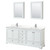 Wyndham Deborah 80 Inch Double Bathroom Vanity in White, White Quartz Countertop, Undermount Square Sinks (1-Hole), Polished Chrome Trim, Medicine Cabinets - WCS202080DWHWQUNSMED Wyndham Deborah 80 Inch Double Bathroom Vanity in White, White Quartz Countertop, Undermount Square Sinks (1-Hole), Polished Chrome Trim, Medicine Cabinets - WCS202080DWHWQUNSMED