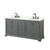 Wyndham Deborah 72 Inch Double Bathroom Vanity in Dark Gray, Giotto Quartz Countertop, Undermount Square Sinks (3-Hole), Matte Black Trim - WCS202072DGBGTUS3MXX