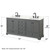 Wyndham Deborah 72 Inch Double Bathroom Vanity in Dark Gray, Giotto Quartz Countertop, Undermount Square Sinks (3-Hole), Matte Black Trim - WCS202072DGBGTUS3MXX