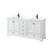 Wyndham Deborah 72 Inch Double Bathroom Vanity in White, White Quartz Countertop, Undermount Square Sinks (1-Hole), Matte Black Trim - WCS202072DWBWQUNSMXX Wyndham Deborah 72 Inch Double Bathroom Vanity in White, White Quartz Countertop, Undermount Square Sinks (1-Hole), Matte Black Trim - WCS202072DWBWQUNSMXX