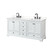 Wyndham Deborah 72 Inch Double Bathroom Vanity in White, White Quartz Countertop, Undermount Square Sinks (3-Hole), Matte Black Trim - WCS202072DWBWQUS3MXX Wyndham Deborah 72 Inch Double Bathroom Vanity in White, White Quartz Countertop, Undermount Square Sinks (3-Hole), Matte Black Trim - WCS202072DWBWQUS3MXX