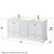 Wyndham Deborah 72 Inch Double Bathroom Vanity in White, Giotto Quartz Countertop, Undermount Square Sinks (1-Hole), Brushed Gold Trim - WCS202072DWGGTUNSMXX