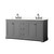 Wyndham Avery 72 Inch Double Bathroom Vanity in Dark Gray, Giotto Quartz Countertop, Undermount Square Sinks (3-Hole), Matte Black Trim - WCV232372DGBGTUS3MXX